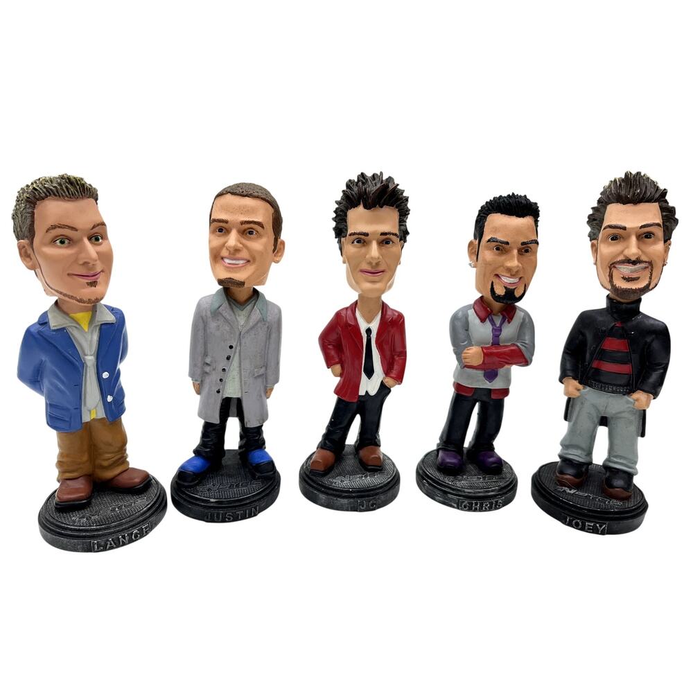 Vintage NSYNC Bobble Head Complete Set, Best Buy 2001 1st SUB45